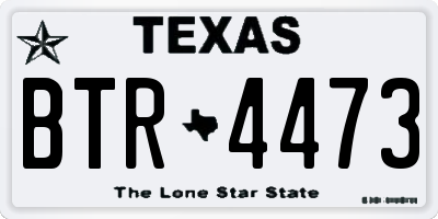 TX license plate BTR4473