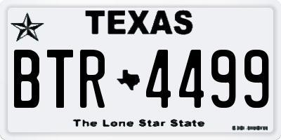 TX license plate BTR4499