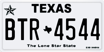 TX license plate BTR4544