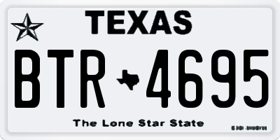 TX license plate BTR4695