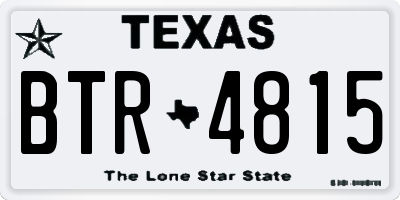 TX license plate BTR4815