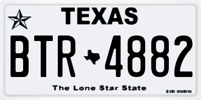 TX license plate BTR4882
