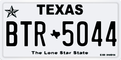 TX license plate BTR5044