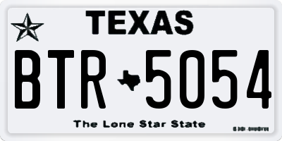 TX license plate BTR5054