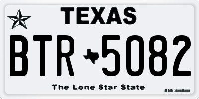 TX license plate BTR5082
