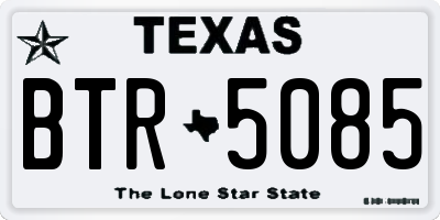 TX license plate BTR5085