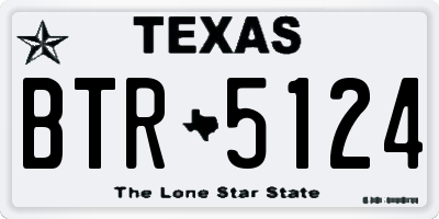 TX license plate BTR5124