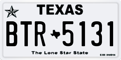 TX license plate BTR5131