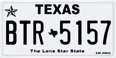 TX license plate BTR5157