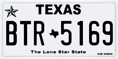 TX license plate BTR5169