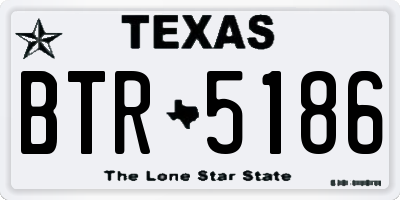 TX license plate BTR5186