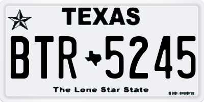 TX license plate BTR5245