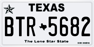 TX license plate BTR5682