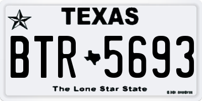 TX license plate BTR5693