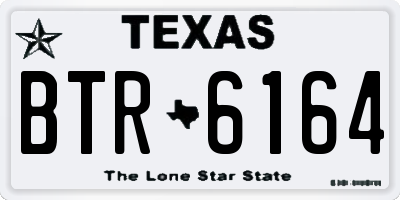TX license plate BTR6164