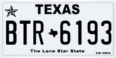 TX license plate BTR6193