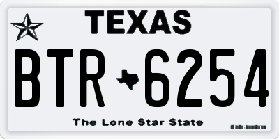 TX license plate BTR6254