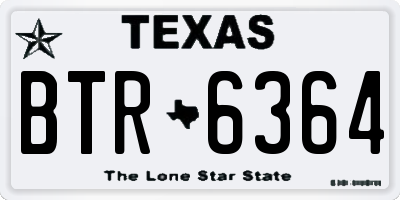 TX license plate BTR6364