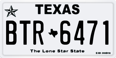 TX license plate BTR6471