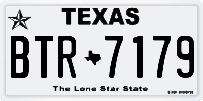 TX license plate BTR7179
