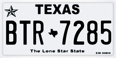TX license plate BTR7285