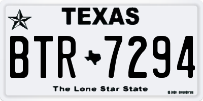 TX license plate BTR7294