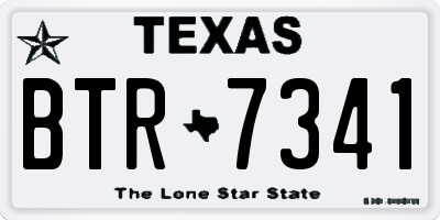 TX license plate BTR7341
