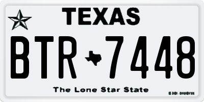 TX license plate BTR7448