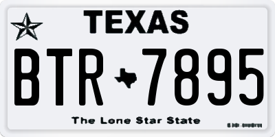 TX license plate BTR7895