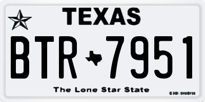 TX license plate BTR7951