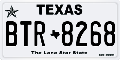 TX license plate BTR8268