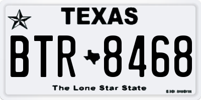 TX license plate BTR8468