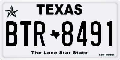 TX license plate BTR8491