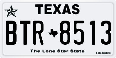 TX license plate BTR8513