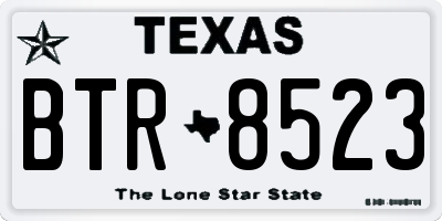 TX license plate BTR8523