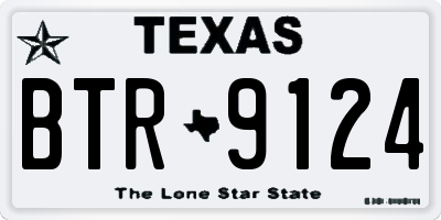 TX license plate BTR9124