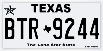 TX license plate BTR9244