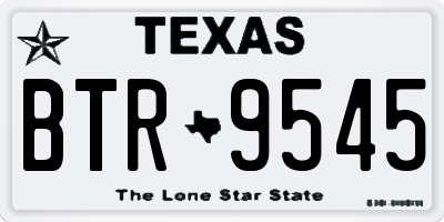 TX license plate BTR9545