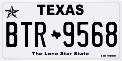 TX license plate BTR9568