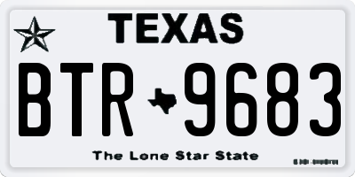 TX license plate BTR9683
