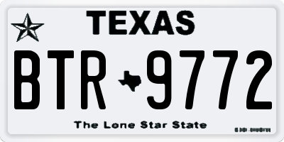 TX license plate BTR9772