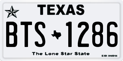 TX license plate BTS1286