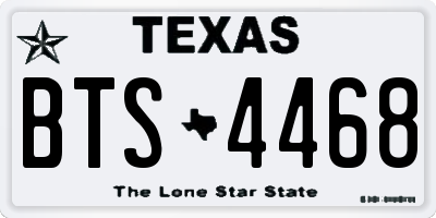 TX license plate BTS4468