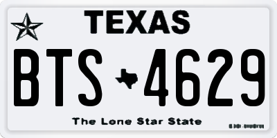 TX license plate BTS4629