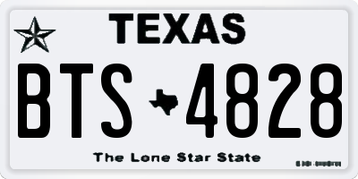TX license plate BTS4828