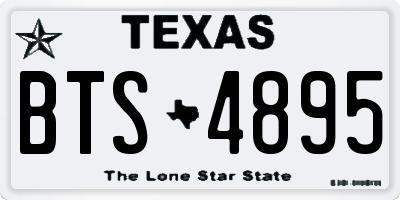 TX license plate BTS4895