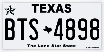 TX license plate BTS4898