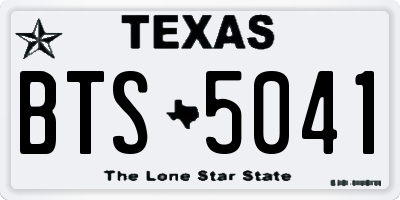 TX license plate BTS5041