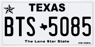 TX license plate BTS5085