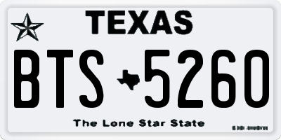 TX license plate BTS5260